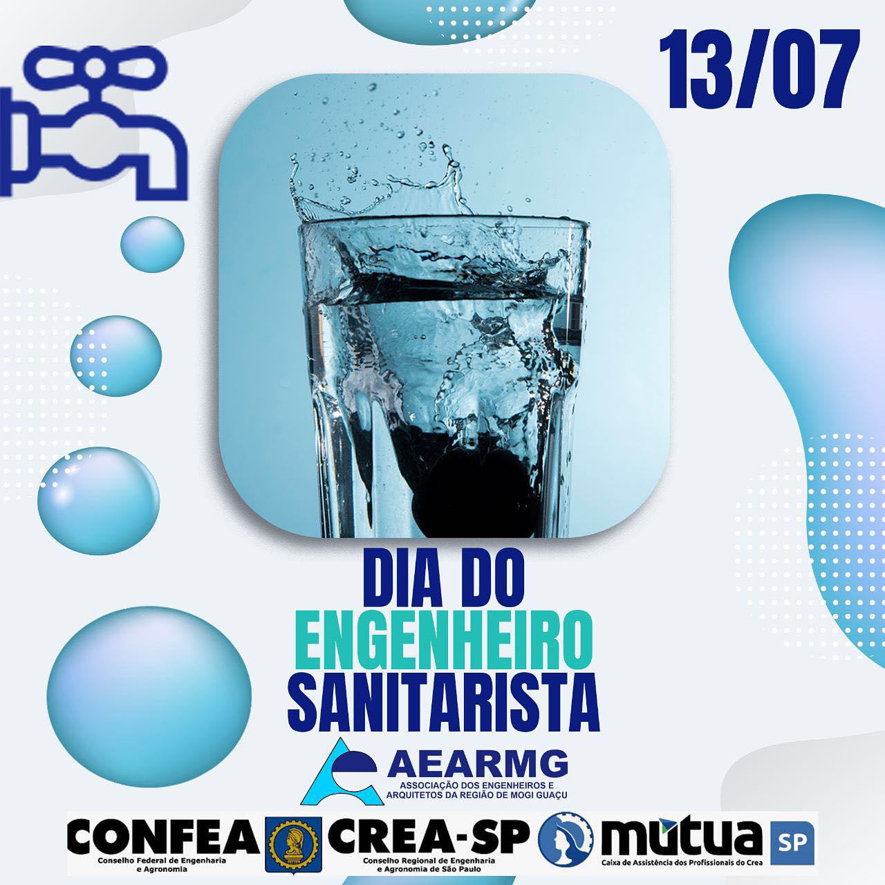 13 de julho - dia do engenheiro sanitarista -aearmg