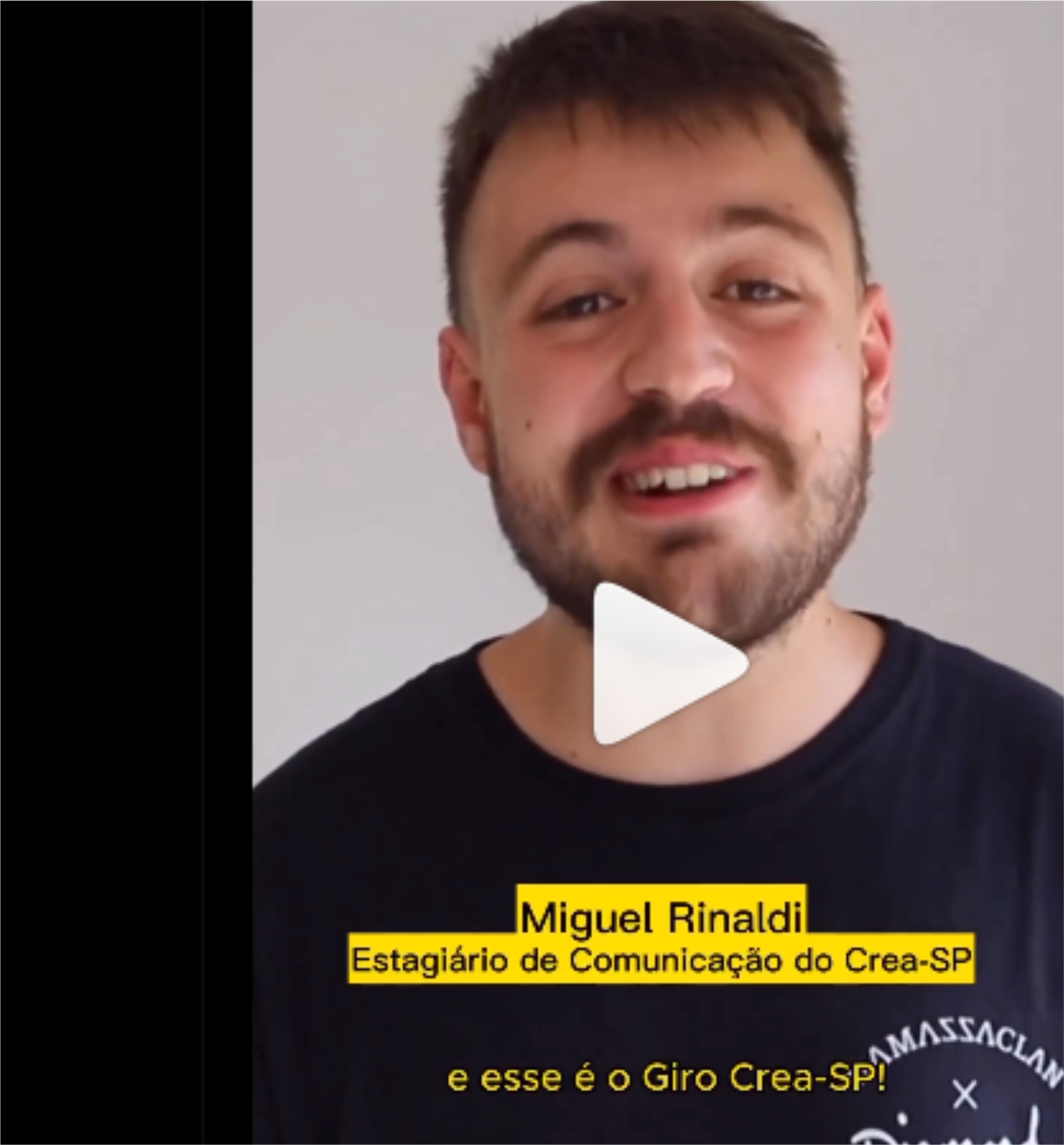 1 Giro Crea-SP - Miguel Rinaldi - Estagiário de Comunicação do Crea-SP